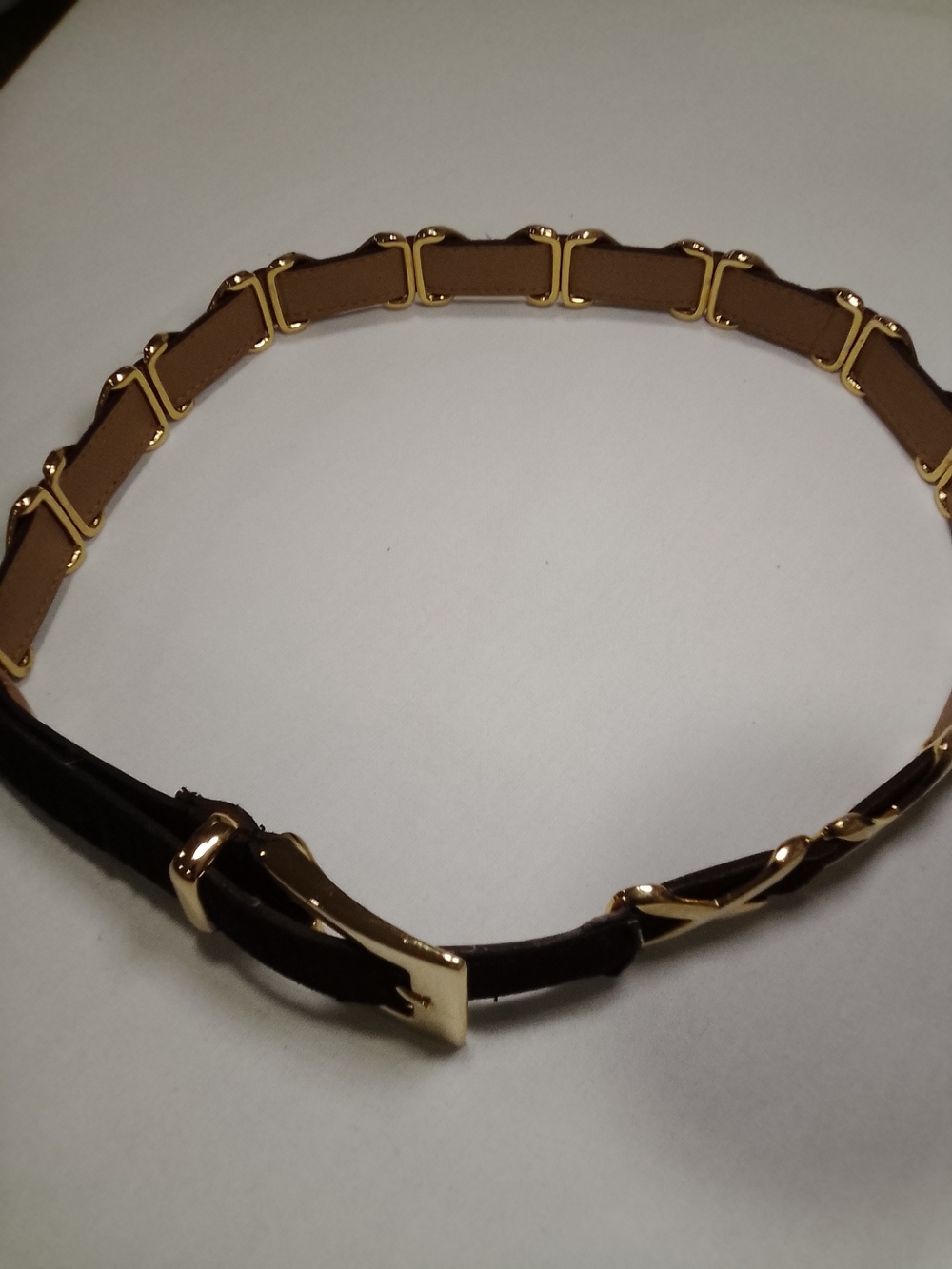 Vintage Women’s Brow Belt with Gold Accents